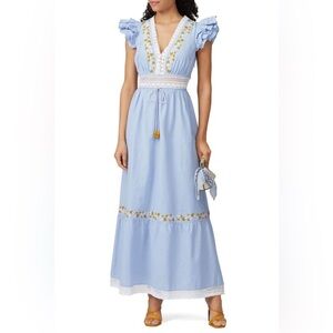 SAYLOR Yumi Maxi Dress - Embroidery & Crochet Detailing size Large